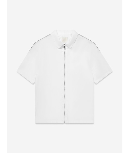 Givenchy Boys Zip Front Shirt in White l'évolution des habitudes 