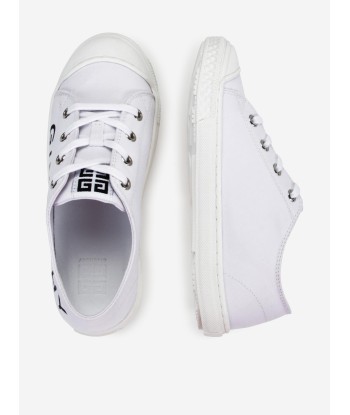 Givenchy Boys Logo Print Trainers in White basket pas cher