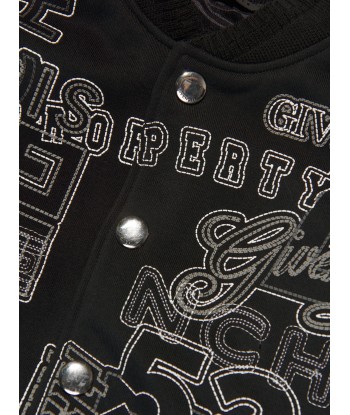 Givenchy Boys Embroidered Bomber Jacket in Black rembourrage situé sous