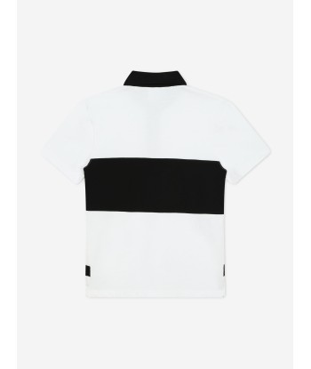 Givenchy Boys Embroidered Logo Polo Shirt in White Par le système avancé 