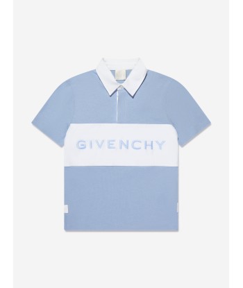 Givenchy Boys Embroidered Logo Polo Shirt in Blue Jusqu'à 80% De Réduction