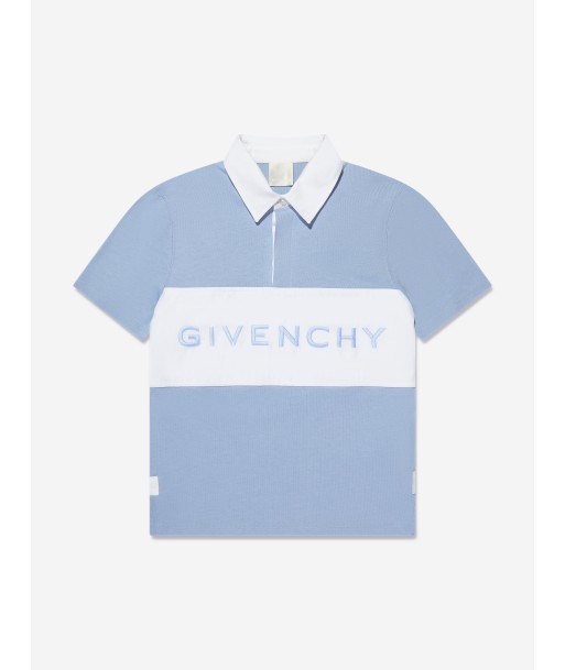 Givenchy Boys Embroidered Logo Polo Shirt in Blue Jusqu'à 80% De Réduction