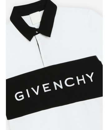 Givenchy Boys Embroidered Logo Polo Shirt in White Par le système avancé 