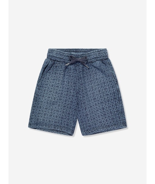 Givenchy Boys 4G Logo Shorts in Blue Les êtres humains sont 