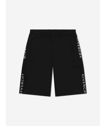 Givenchy Boys Logo Bermuda Shorts in Black acheter en ligne