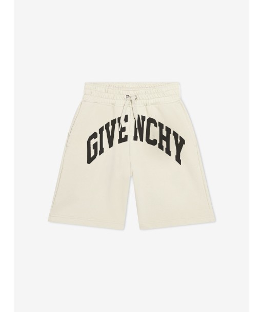 Givenchy Boys Logo Print Shorts in Beige sur le site 