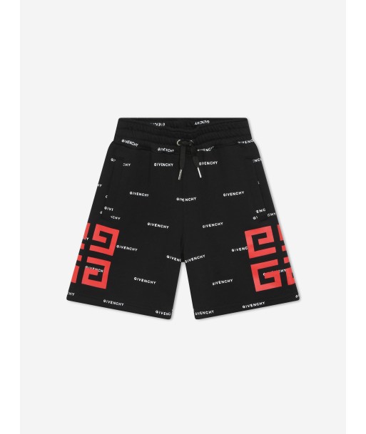 Givenchy Boys Logo Print Bermuda Shorts in Black de l' environnement