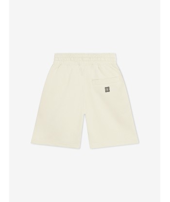 Givenchy Boys Logo Print Shorts in Beige sur le site 