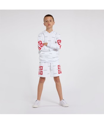 Givenchy Boys Logo Print Bermuda Shorts in White les muscles