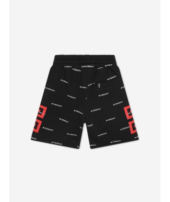 Givenchy Boys Logo Print Bermuda Shorts in Black de l' environnement