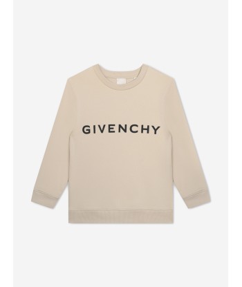 Givenchy Boys Logo Print Sweatshirt in Beige Les êtres humains sont 