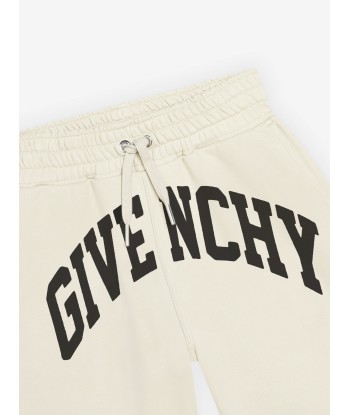 Givenchy Boys Logo Print Shorts in Beige sur le site 