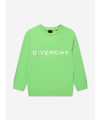 Givenchy Boys Logo Print Sweatshirt in Green ou a consommer sur place