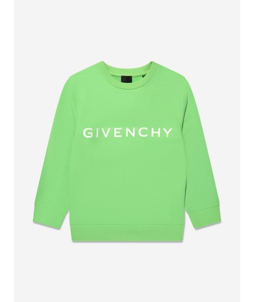 Givenchy Boys Logo Print Sweatshirt in Green ou a consommer sur place