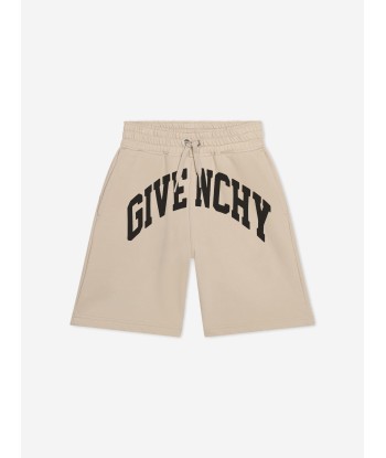 Givenchy Boys Logo Print Shorts in Beige sur le site 