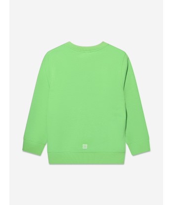 Givenchy Boys Logo Print Sweatshirt in Green ou a consommer sur place