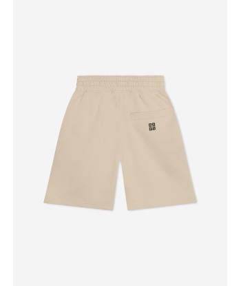 Givenchy Boys Logo Print Shorts in Beige sur le site 