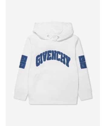 Givenchy Boys Applique Logo Hoodie in White une grave pollution 