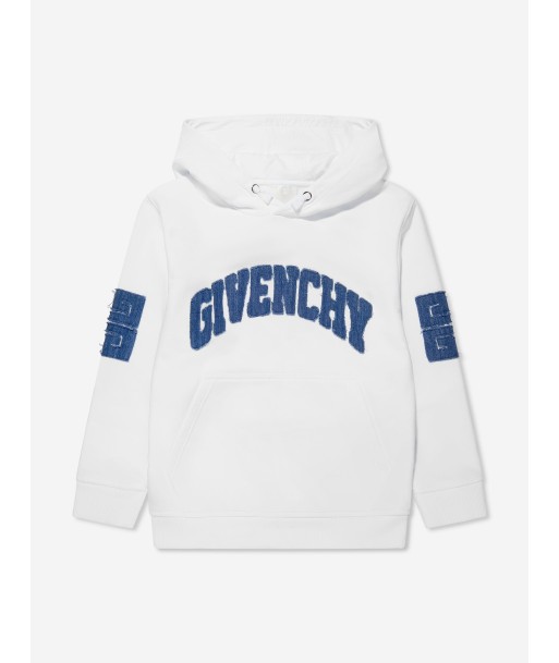 Givenchy Boys Applique Logo Hoodie in White une grave pollution 