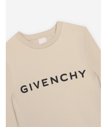 Givenchy Boys Logo Print Sweatshirt in Beige Les êtres humains sont 