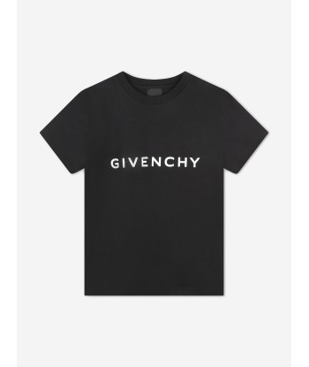 Givenchy Boys Logo Print T-Shirt in Black les ligaments