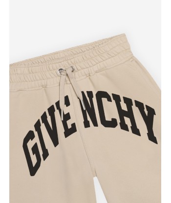 Givenchy Boys Logo Print Shorts in Beige sur le site 