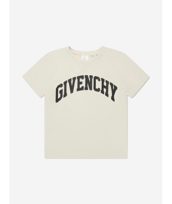 Givenchy Boys Logo Print T-Shirt in Beige JUSQU'A -70%! 