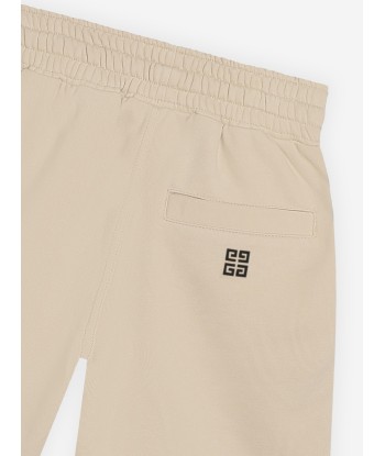 Givenchy Boys Logo Print Shorts in Beige sur le site 