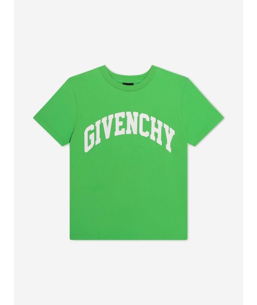 Givenchy Boys Logo Print T-Shirt in Green des créatures d'habitude