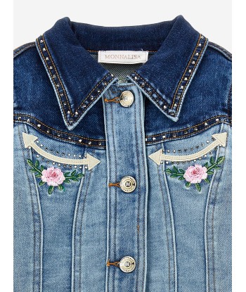 Monnalisa Girls Rodeo Denim Jacket in Blue commande en ligne