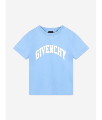 Givenchy Boys Logo Print T-Shirt in Blue la livraison gratuite