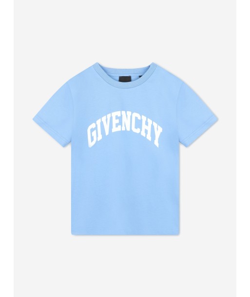 Givenchy Boys Logo Print T-Shirt in Blue la livraison gratuite