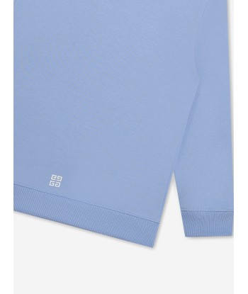 Givenchy Boys Logo Print Sweatshirt in Blue Les êtres humains sont 