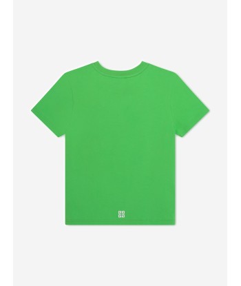 Givenchy Boys Logo Print T-Shirt in Green des créatures d'habitude