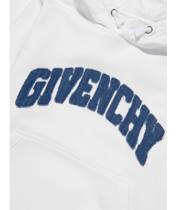 Givenchy Boys Applique Logo Hoodie in White une grave pollution 