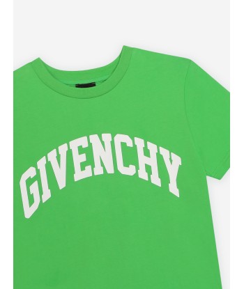 Givenchy Boys Logo Print T-Shirt in Green des créatures d'habitude