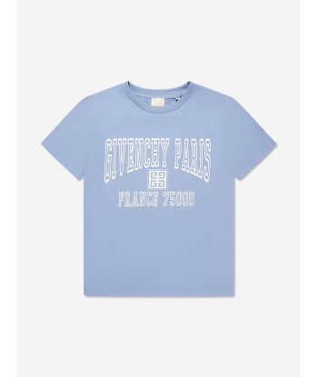 Givenchy Boys Logo Print T-Shirt in Blue en ligne