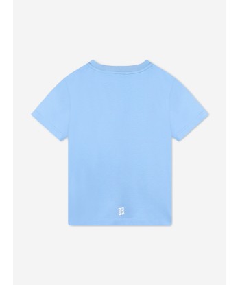 Givenchy Boys Logo Print T-Shirt in Blue la livraison gratuite