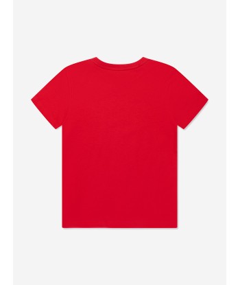 Givenchy Boys Paris Logo Print T-Shirt in Red store