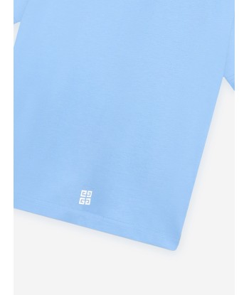 Givenchy Boys Logo Print T-Shirt in Blue la livraison gratuite