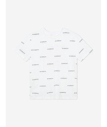 Givenchy Boys Logo Print T-Shirt in White en ligne des produits 