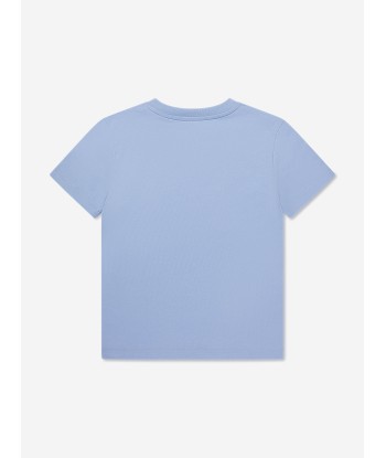 Givenchy Boys Logo Print T-Shirt in Blue en ligne