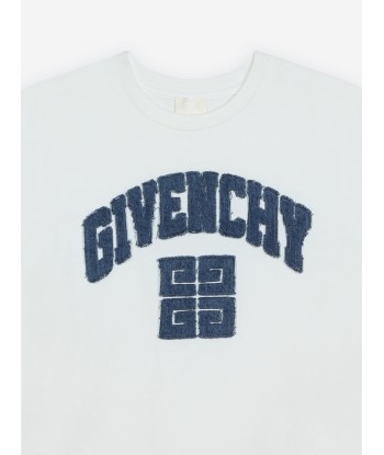 Givenchy Boys Applique Logo T-Shirt in White en ligne