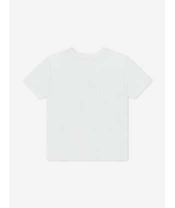 Givenchy Boys Applique Logo T-Shirt in White en ligne