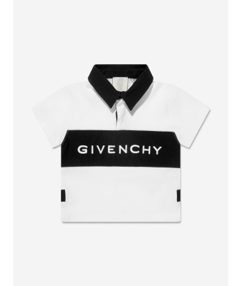 Givenchy Baby Boys Logo Polo Shirt in White acheter en ligne