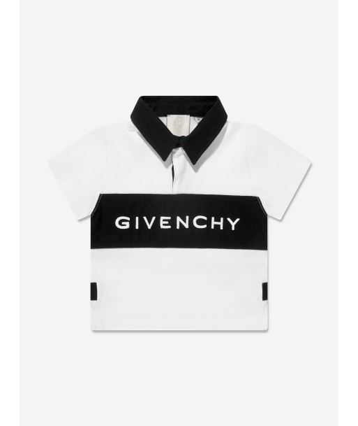 Givenchy Baby Boys Logo Polo Shirt in White acheter en ligne