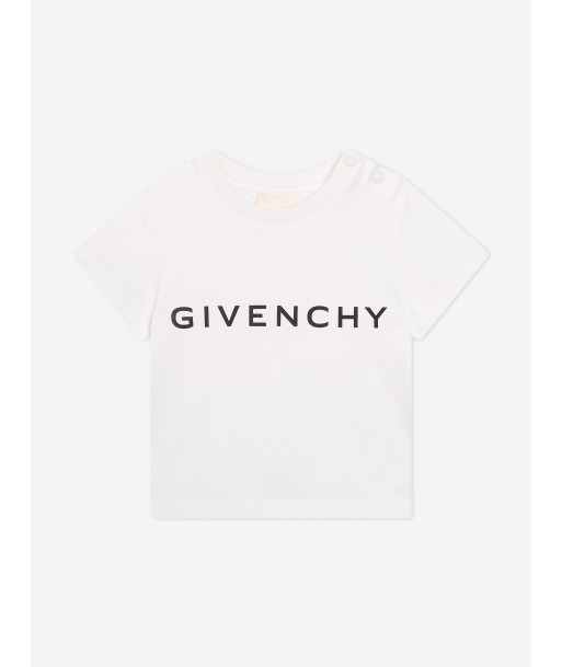 Givenchy Baby Boys Logo Print T-Shirt in White commande en ligne