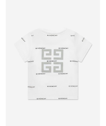 Givenchy Baby Boys Logo Print T-Shirt in White de votre