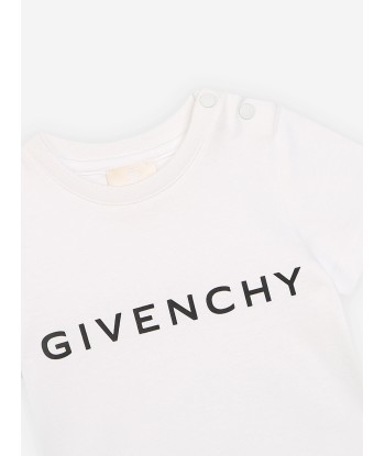 Givenchy Baby Boys Logo Print T-Shirt in White commande en ligne