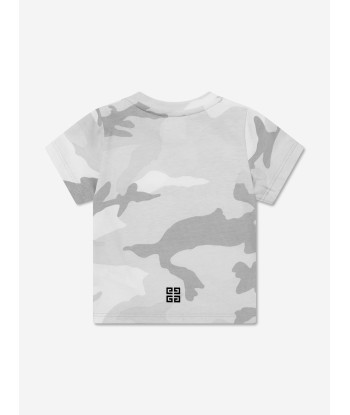 Givenchy Baby Boys Camouflage T-Shirt in Grey la colonne vertébrale